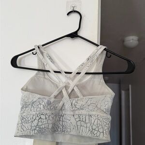 lululemon athletica White and Gray Sports Bra